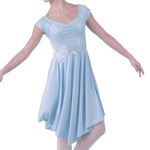 A Wish come Dance costume 24285 Dream of Me light blue sequin SA-Small adult